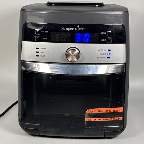 Pampered Chef Deluxe Air Fryer/Dehydrator/Rotisserie + Accessories  Tested
