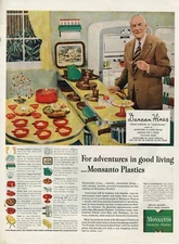 1950 AMERICAN MAGAZINE ADVERT FOR MONSANTO PLASTICS  PLASTIC HOME WARE b192