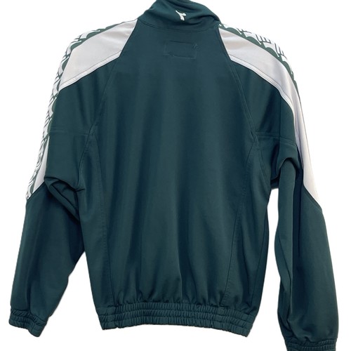 Vintage Diadora Green and White Zip Up Track Jacket Youth Large - Picture 2 of 3