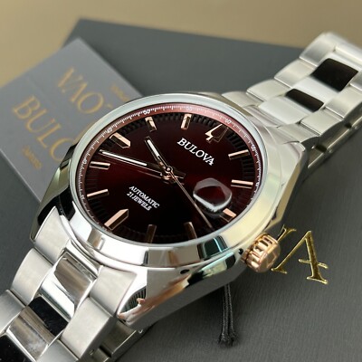 Bulova Surveyor 98B422 Automatic 39mm Red Dial Stainless Steel