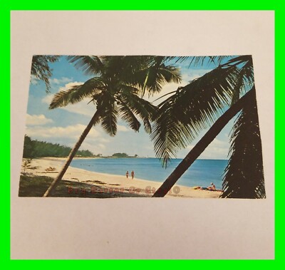 UNUSED Vintage Beautiful Bahamas Coastline Fun In The Sun