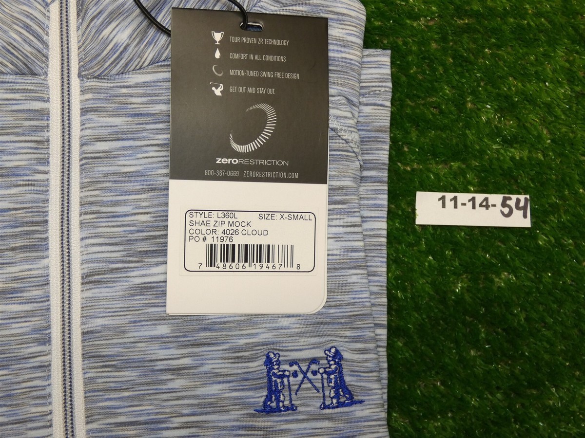 Zero Restriction Womens Zip Mock Golf Pullover NGLA Logo Cloud X