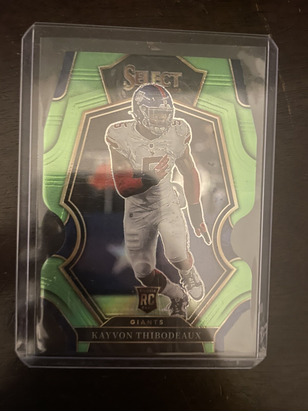 2022 Select Kayvon Thibodeaux Premier Level Neon Green Die-Cut Parallel /299