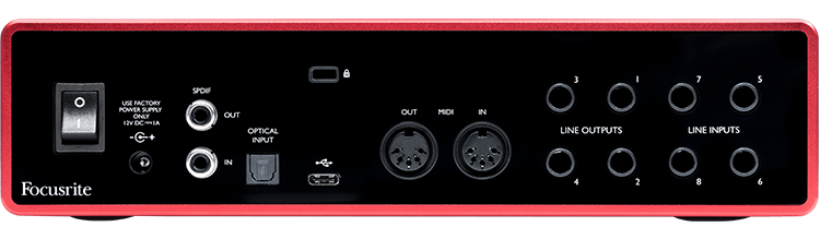 Focusrite SCARLETT 18I8 3RD GE Audio Interface USB 4 Mic Preamps 8