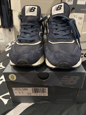 New Balance U574LGBN Unisex Blau Wildleder Freizeit Sneaker -   UK 7 +Kratzkarte