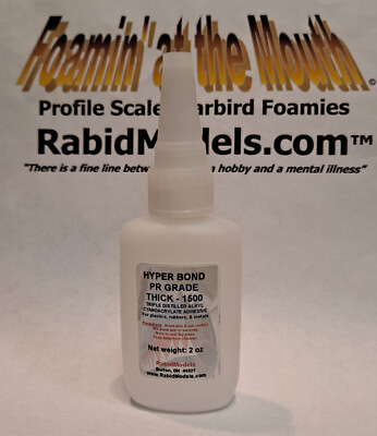2oz THICK PR HYPERBOND SUPER GLUE for 3D plastics & rubber Cyanoacrylate CA
