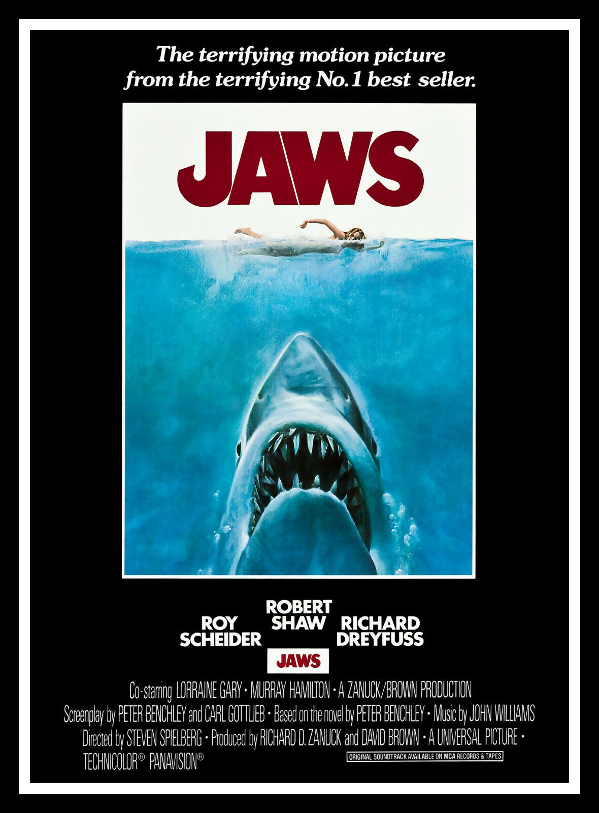 Jaws Movie Poster Print & Unframed Canvas Prints