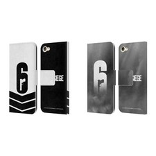 TOM CLANCY'S RAINBOW SIX SIEGE LOGO ART LEATHER BOOK CASE FOR APPLE iPOD TOUCH