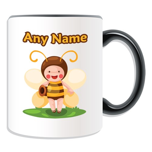 Personalised Gift Elf Bee Mug Money Box Cup Fairy Tale Name Message Honey Coffee - Picture 6 of 20