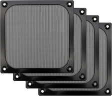 120Mm Computer Fan Filter Grills with Screws, Ultra Fine Aluminum Mesh, Black