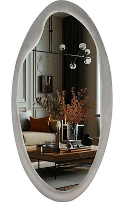 Cavinhome Oval Mirror 20'' X 38.5'' Gray Brand New Livingroom Entryway Bedroom