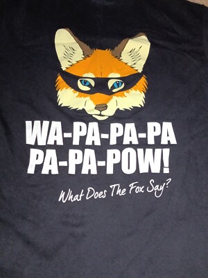WHAT DOES THE FOX SAY-T-SHIRT-BLACK-SIZE MEDIUM | eBay