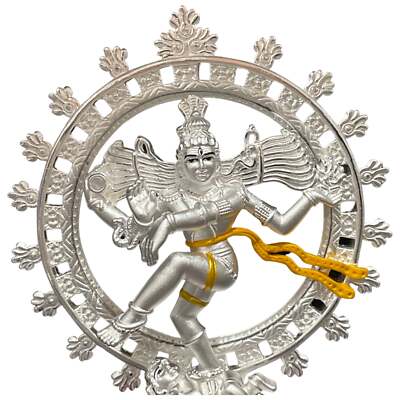 999 Pure Silver Nataraja / Dancing Lord Shiv BIG idol / Murti (Figurine #12)