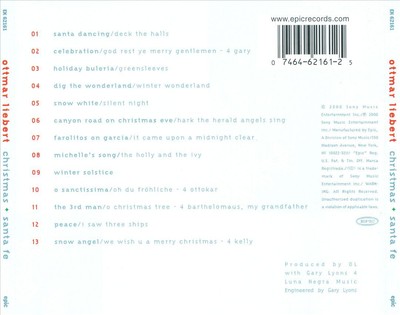 OTTMAR LIEBERT - CHRISTMAS + SANTA FE NEW CD