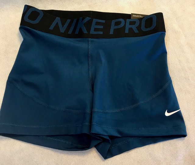 Nike Pro Dri-Fit Dk Blue Tight Fit 3â Training Shorts Womens S NWT! | eBay