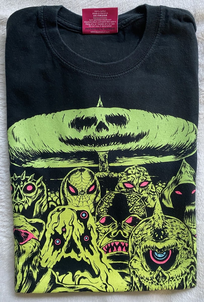 Mishka MNWKA x The Art of Skinner Collaboration Black T shirt Size