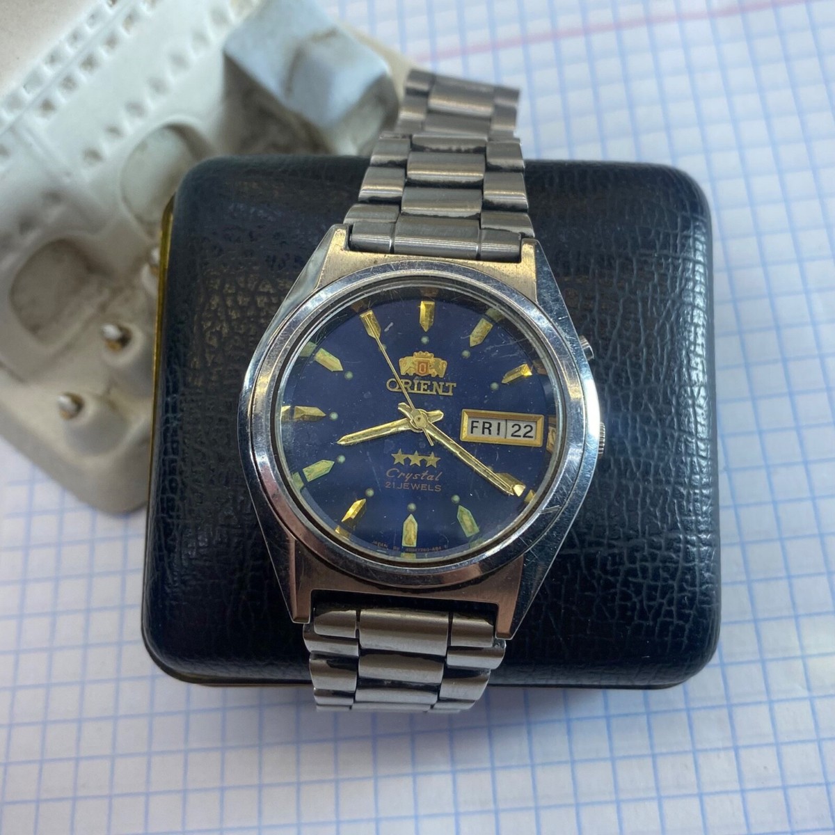 Orient Wristwatch Crystal 3 Star Tristar Automatic Japan Orient Wristwatch Crystal 3 Star Tristar Automatic Japan