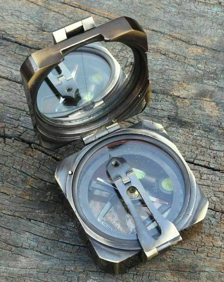 Brújula Brenton Kelvin & Hughes 1917 de latón macizo/brújula antigua regalo hecho a mano Foto 4 de 4