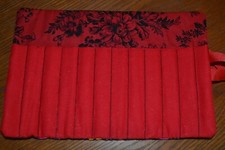 Pencil Roll/Crochet Hook Organizer/Cosmetic Brush Roll/Artist Supply Roll