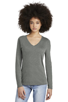 DT135 District Women's Perfect Tri Long Sleeve V-Neck Tee