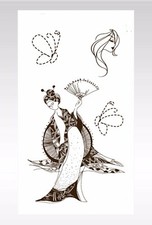 China ancient beauty temporary tattoo temporary body tattoo