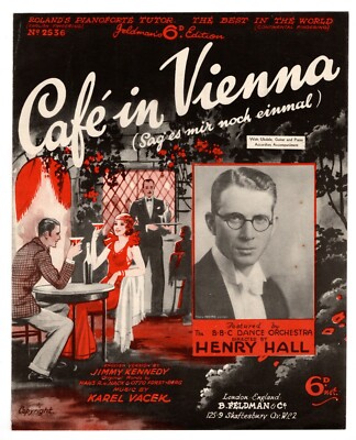 HENRY HALL B.B.C. TANZORCHESTER ''Cafe in Wien'' 1934 [NOTEN]