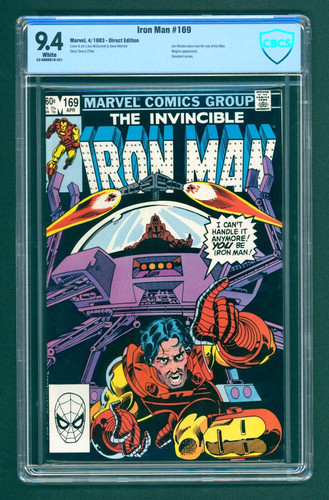 Iron Man #169 - Blackout!, CBCS 9.4 White (Marvel, 1983)