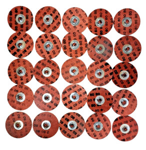 80 GRIT 3" QUICK-CHANGE DISCS (LOT OF 25)