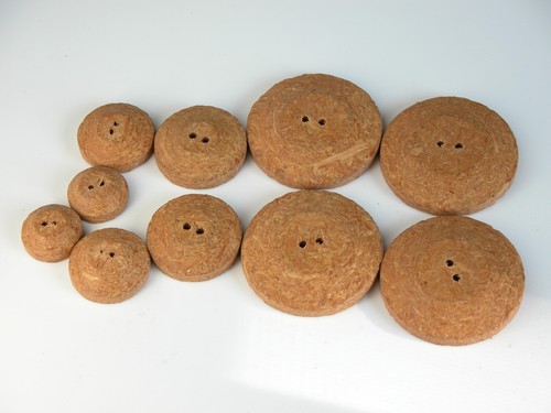 Vtg 30s 40s ROCHESTER BUTTON SALES INC CA Lot 8 COAT Wood Buttons 2" NOS - Picture 5 of 5
