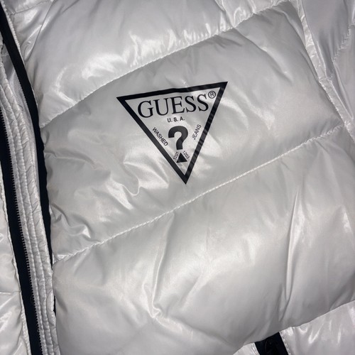 GUESS Full Zip Polyester Puffer Jacket 3 Pockets Men Small NWT $225 Authentic - Picture 5 of 10