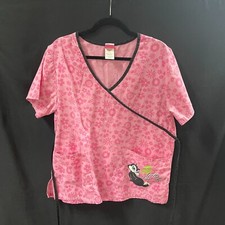 Penelope the Skunk Warner Bros Scrub Top Nurse Medical Hospital Size M