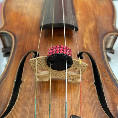 Bling4Strings Kristall Violine / Viola Dämpfer in Scharlachrotem Kristall