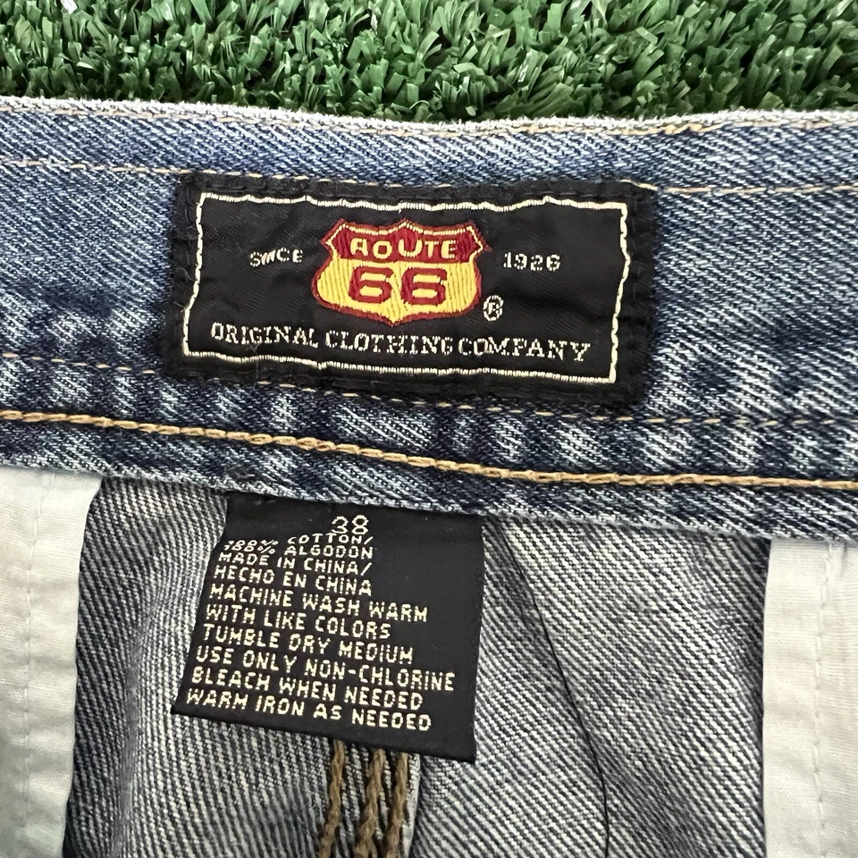 Pantalones Cortos De Colección Y2K Para Hombre Sueltos Carga Patín Azul Denim Jean 37x14 Estilo JNCO Foto 3 de 4