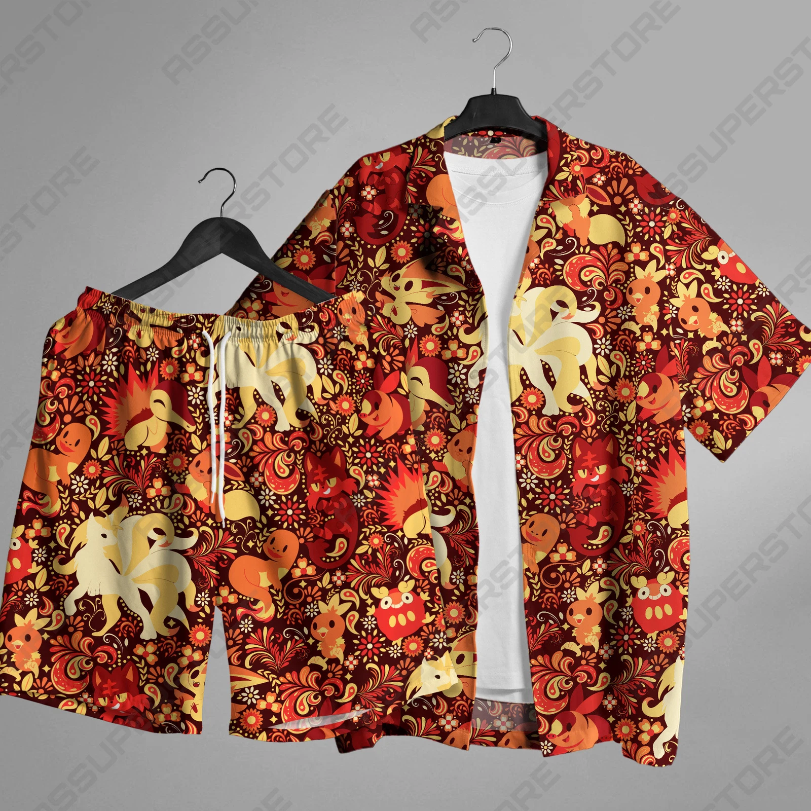 Ninetales Hawaiian Button-Up Shirt Ninetales Summer Hawaiian Shirt Gift
Opens in a new window or tab