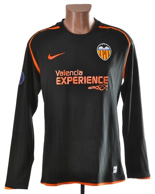 VALENCIA 2008/2009 MATCH WORN UEFA CUP FOOTBALL SHIRT NIKE SIZE L