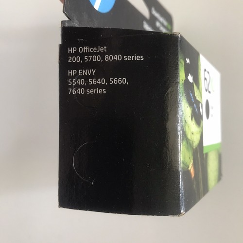 2024 Genuine HP 62XL Black Ink Cartridge C2P05AN High Yield Sealed OEM Box - Picture 2 of 3