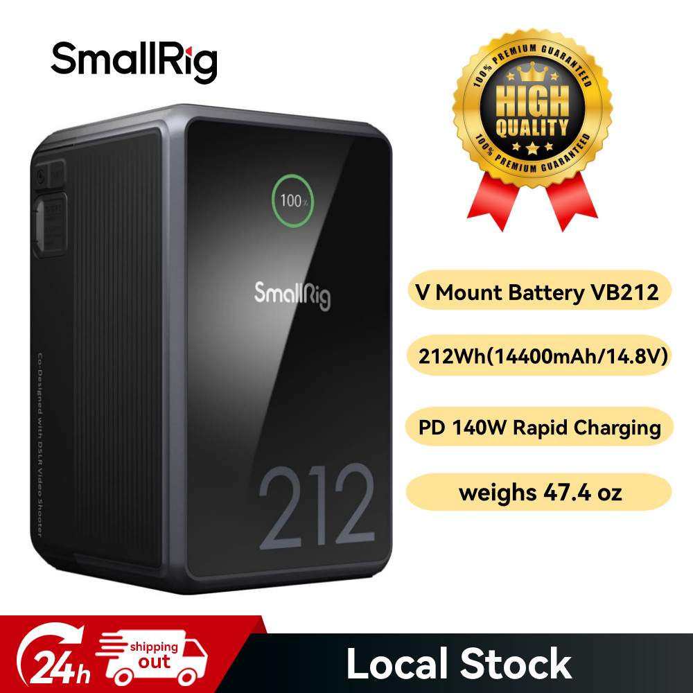 SmallRig VB212 V-Mount Battery 14400mAh/212Wh Support 140W PD USB-C Fast Charger