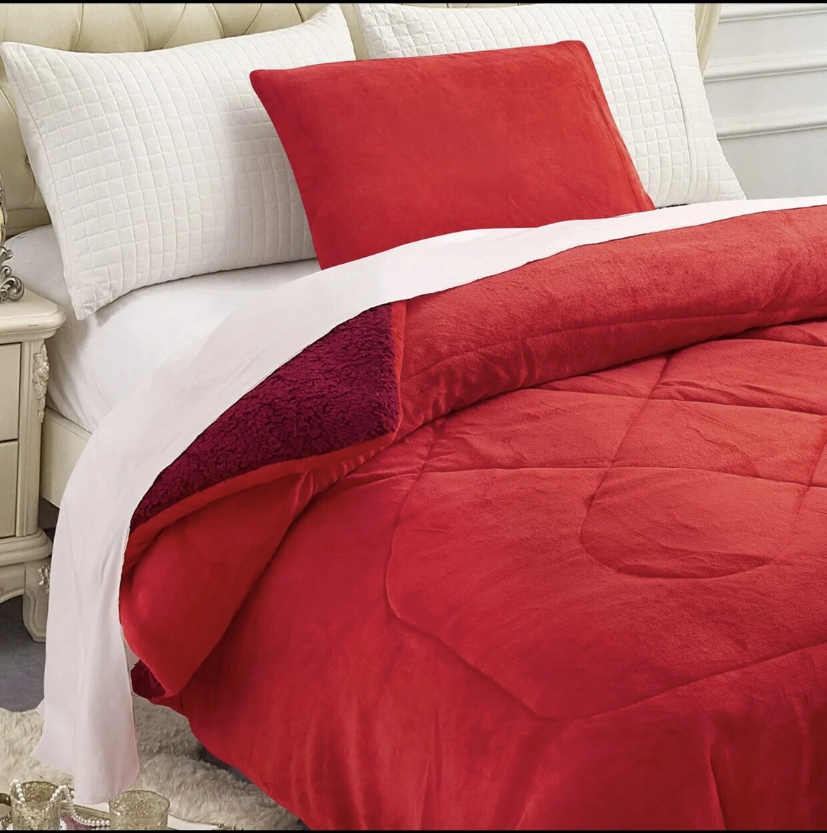 Micromink sherpa comforter bed set sales