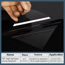 Pro PET Film Clear Gloss Transparent Sticky Back Self Adhesive Roll Sheet