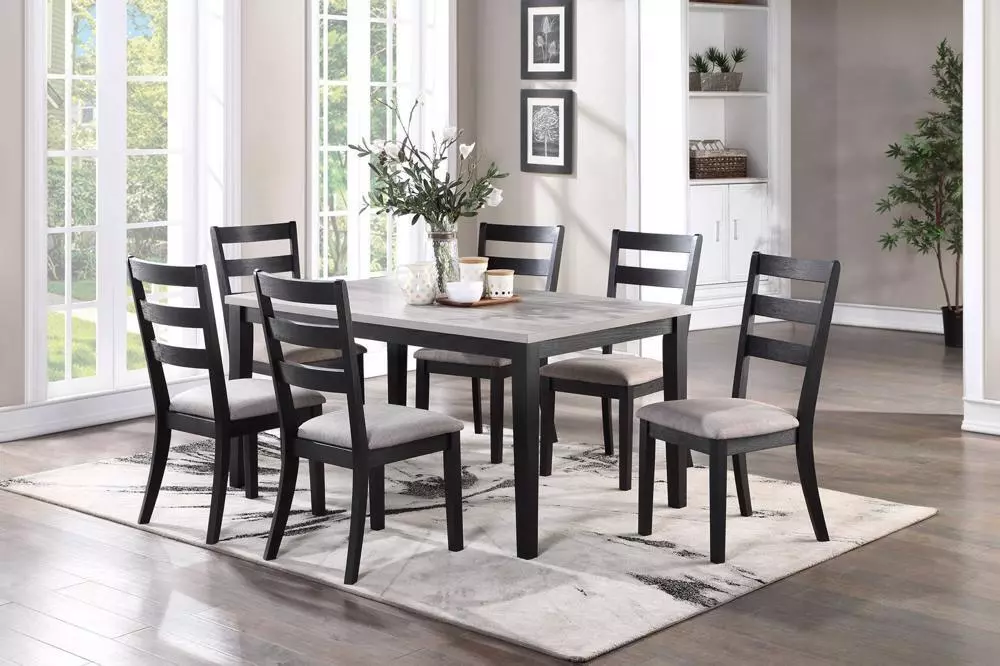 New Practical Modern 7pc Dining Set Dining Room Furniture Chairs