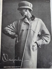 1956 Women's Coat tailored by Originala and Stroock fabric vintage ad