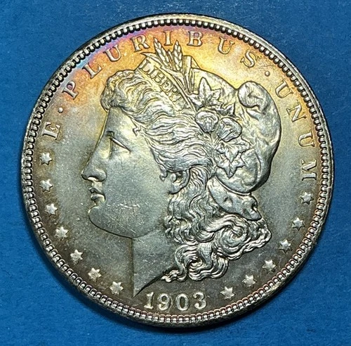 1903 P  Morgan Silver Dollar Nice Colors UNC (M501)