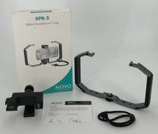 Movo SPR-5 Metal Smartphone Video Rig Grip w/ Rotating Phone Clamp Stabilizer