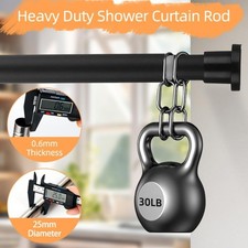 50-410CM Heavy Duty Curtain Rod Extendable Adjustable Tension Pole No Drill HOT