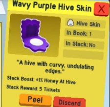 Bee Swarm Simulator Wavy Purple Hive Skin