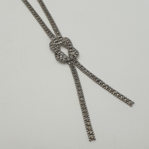 Marks & Spencer Vintage Style Diamante Knotted Tassel Long Necklace Flapper