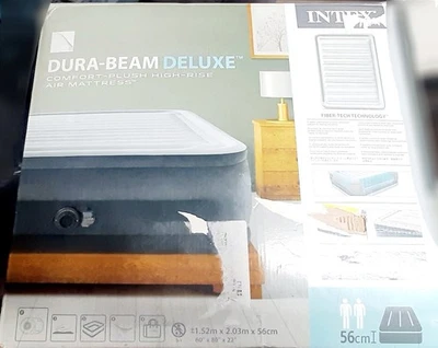 Intex Dura Beam Deluxe Luftbett 152x203x56cm Queen Comfort-Plüsch - Bild 1 von 4