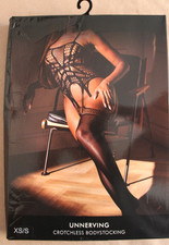 Ann Summers Size XS/S Unnerving Bodystocking New  Tags Black Bodysuit
