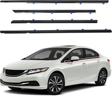 Car Window Weather Stripping Molding Trim Belt, for Honda Civic 2012-2015 4-Door