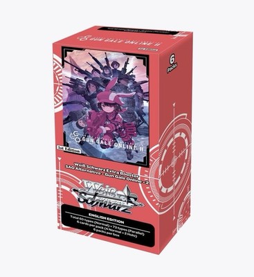 Weiss Schwarz Sword Art Online Gun Gale 2 Extra Booster Box English 1st Edition
